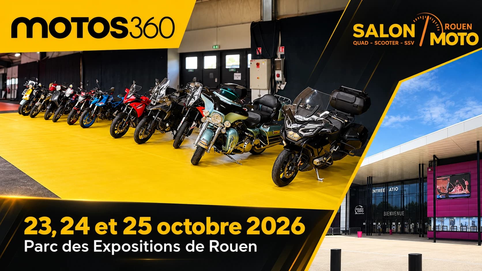 MOTOS360 au Salon de la Moto de Rouen 2026 — Venez nous rendre visite !